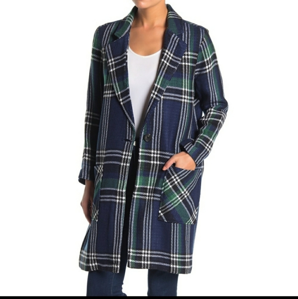 SUSINA Plaid Coat